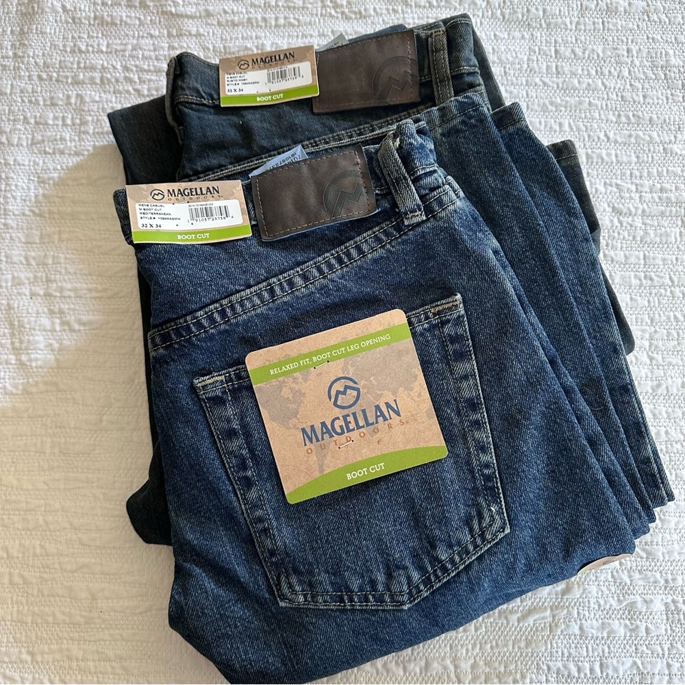 2-Magellan Outdoors Dark Indigo‎ Bootcut Jeans